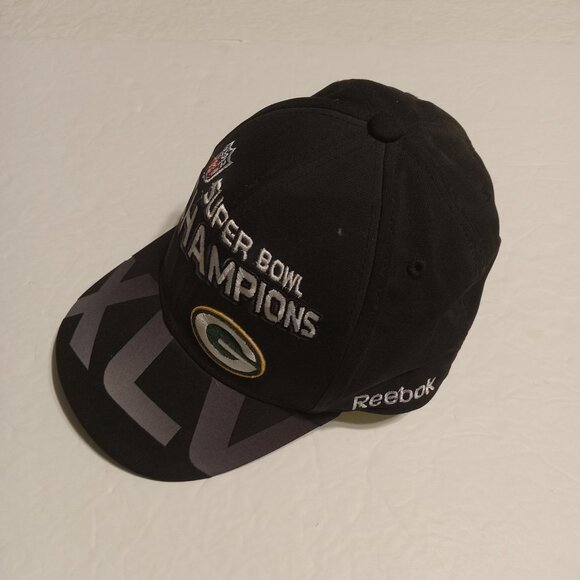 Green Bay Packers Super Bowl XLV Champions Reebok Onfield Hat/Cap OSFA - Picture 3 of 7